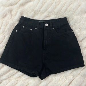 Black denim ASOS Design shorts